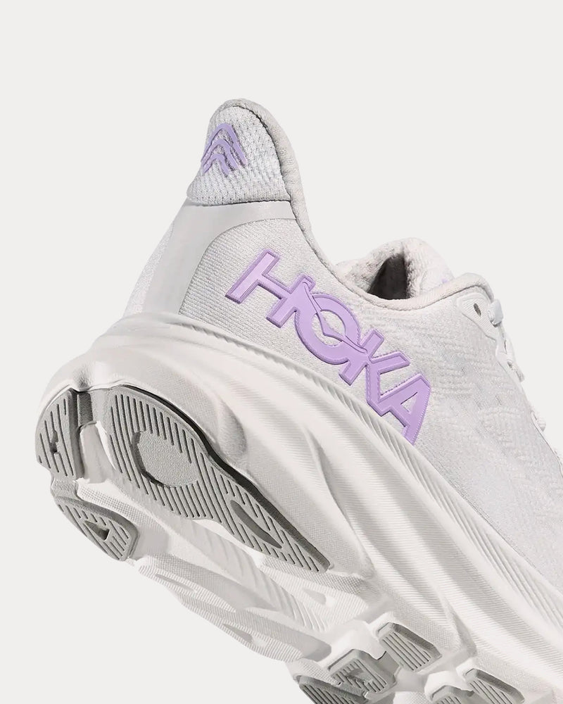 Hoka Clifton 9 Cosmic Grey / Aster Flower Running Shoes - 4