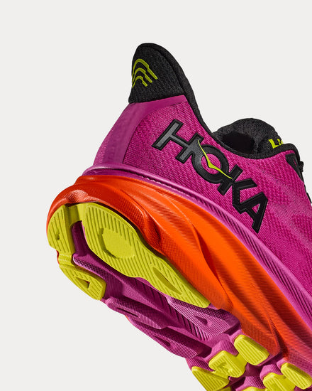 HOKA Clifton 9 Fuchsia / Black Running Shoes - 3