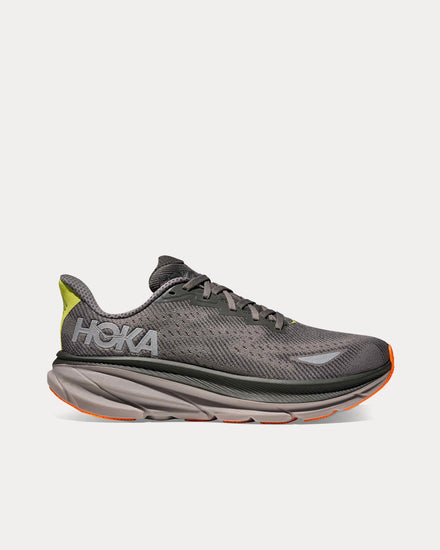 HOKA Clifton 9 GTX Asphalt Grey / Gravel Zest Running Shoes - 1