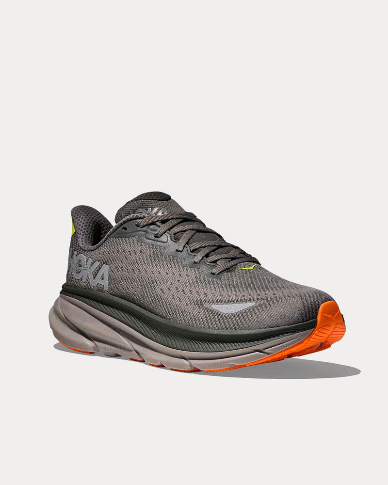 HOKA Clifton 9 GTX Asphalt Grey / Gravel Zest Running Shoes - 3