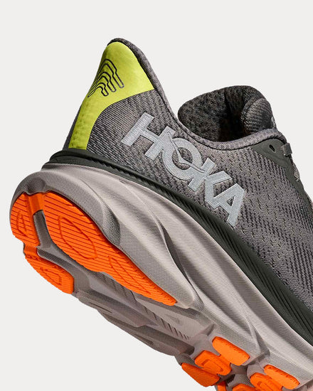HOKA Clifton 9 GTX Asphalt Grey / Gravel Zest Running Shoes - 5