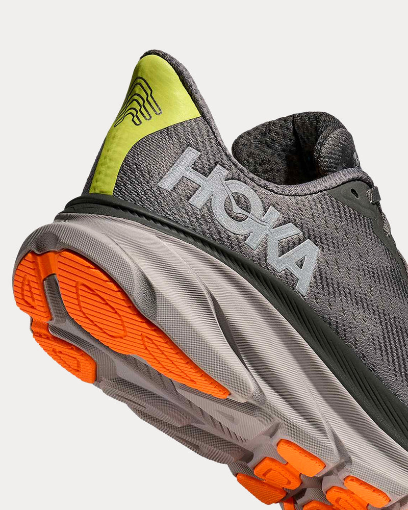 HOKA Clifton 9 GTX Asphalt Grey / Gravel Zest Running Shoes - 5