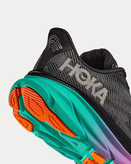 HOKA Clifton 9 GTX Black / Electric Aqua Running Shoes - 3