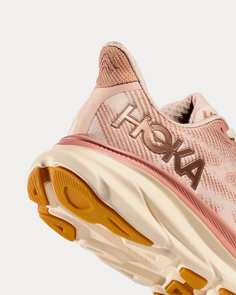 Hoka Clifton 9 Sandstone / Cream Running Shoes - 4