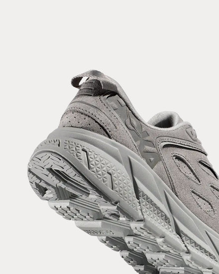 HOKA Clifton L Suede Limestone Running Shoes - 3