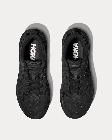 HOKA Clifton L Suede Black / Black Running Shoes - 2