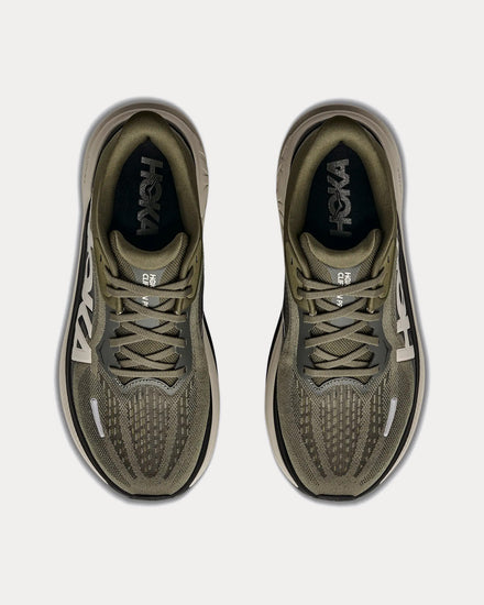 HOKA Clifton PRO Antique Olive / River Rock Grey Running Shoes - 2
