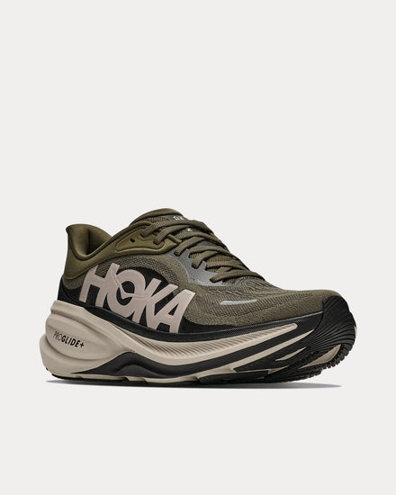 HOKA Clifton PRO Antique Olive / River Rock Grey Running Shoes - 3