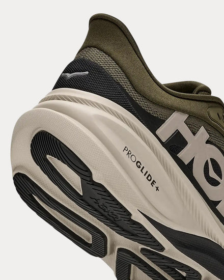 HOKA Clifton PRO Antique Olive / River Rock Grey Running Shoes - 5