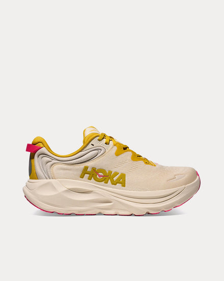 HOKA Gaviota 6 Birch / Yellow Gold Running Shoes - 1