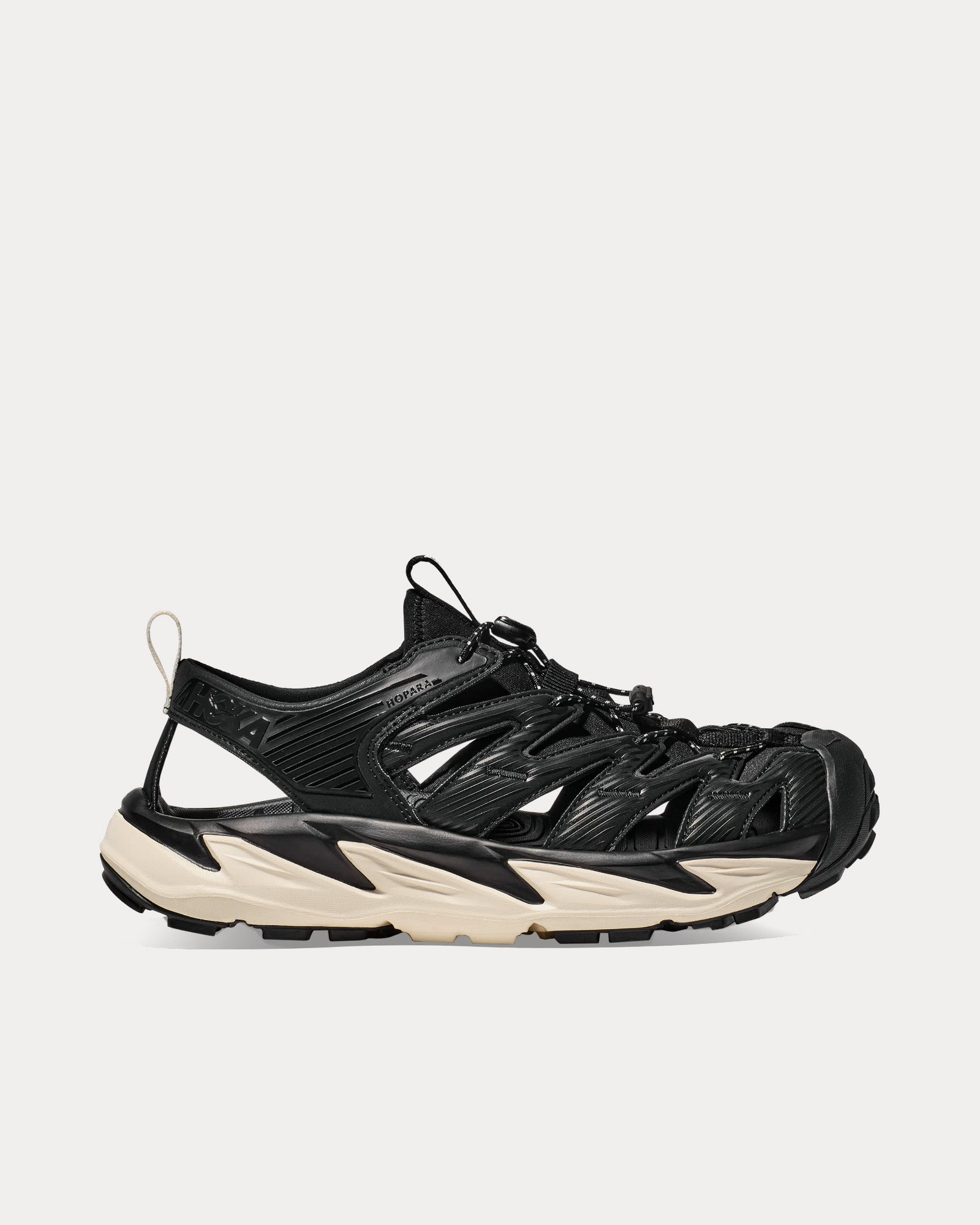HOKA Unisex Hopara Black / Alabaster Slip On Sneakers