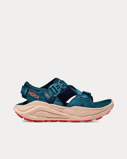 HOKA Infini Hike TC Blue Twilight / Grapefruit Sandals - 1