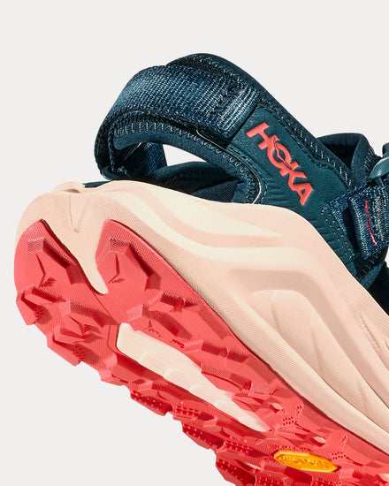 HOKA Infini Hike TC Blue Twilight / Grapefruit Sandals - 4