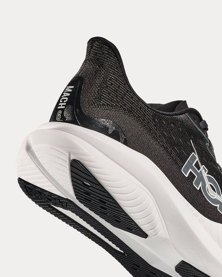 HOKA Mach 6 Black / White Running Shoes - 3