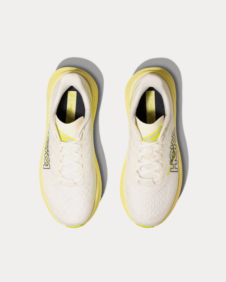 HOKA Mach 6 White / Neon Hoka Yellow Running Shoes - 2