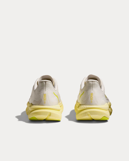 HOKA Mach 6 White / Neon Hoka Yellow Running Shoes - 4