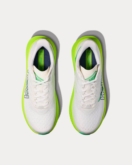 HOKA Mach 6 White / Neon Lime Running Shoes - 2