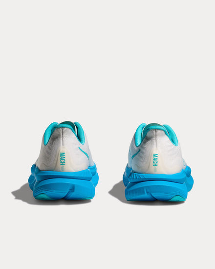 HOKA Mach 6 White / Skyward Blue Running Shoes - 3