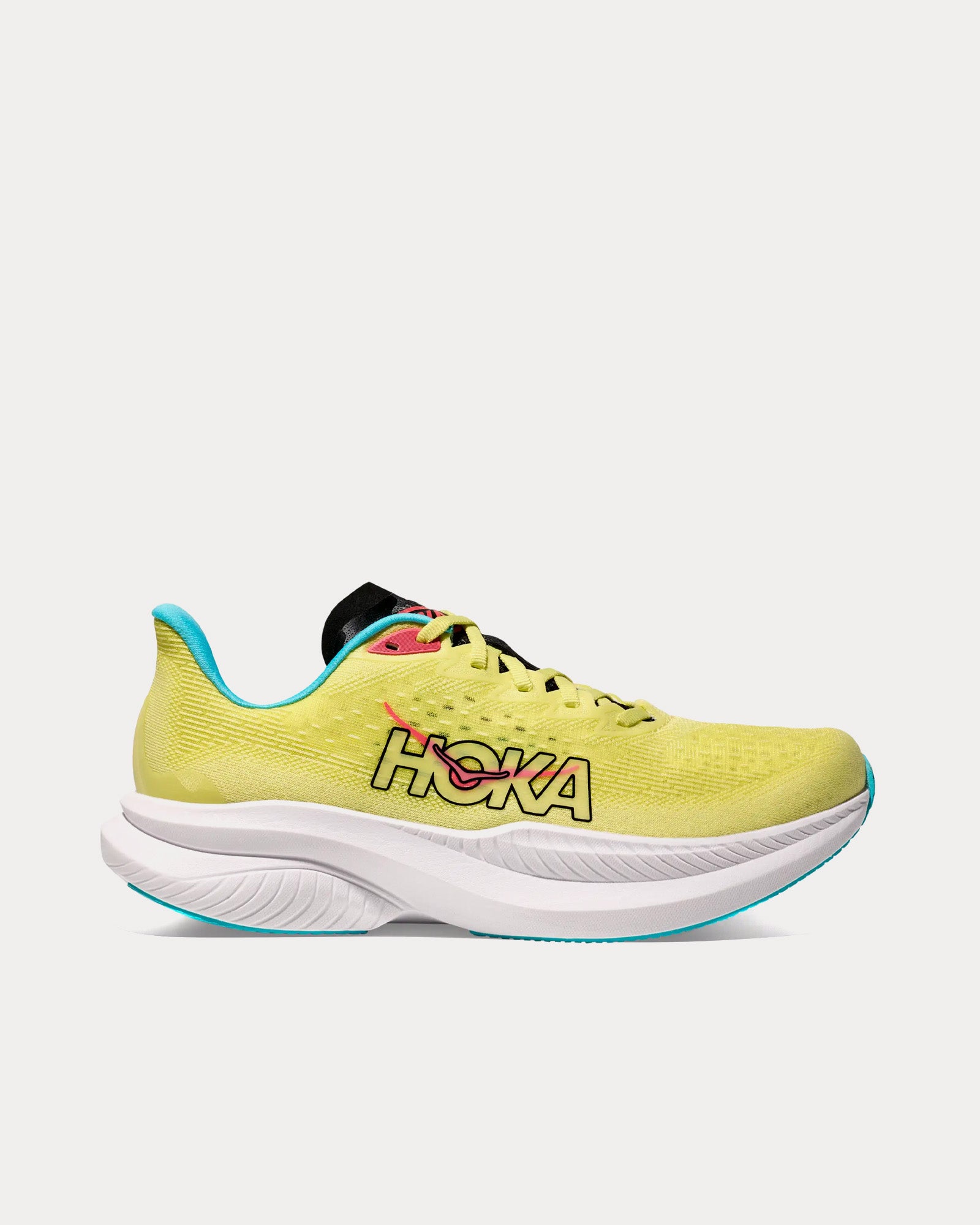 Hoka Arabic 6 Light Blue Running Shoes with Red and Yellow Accents size 8.5 Hoka Men main image 4