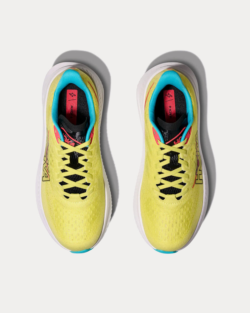 HOKA Mach 6 Yuzu / Cielo Blue Running Shoes - 2