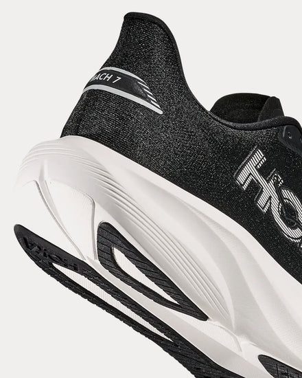 HOKA Mach 7 Black / White Running Shoes - 5
