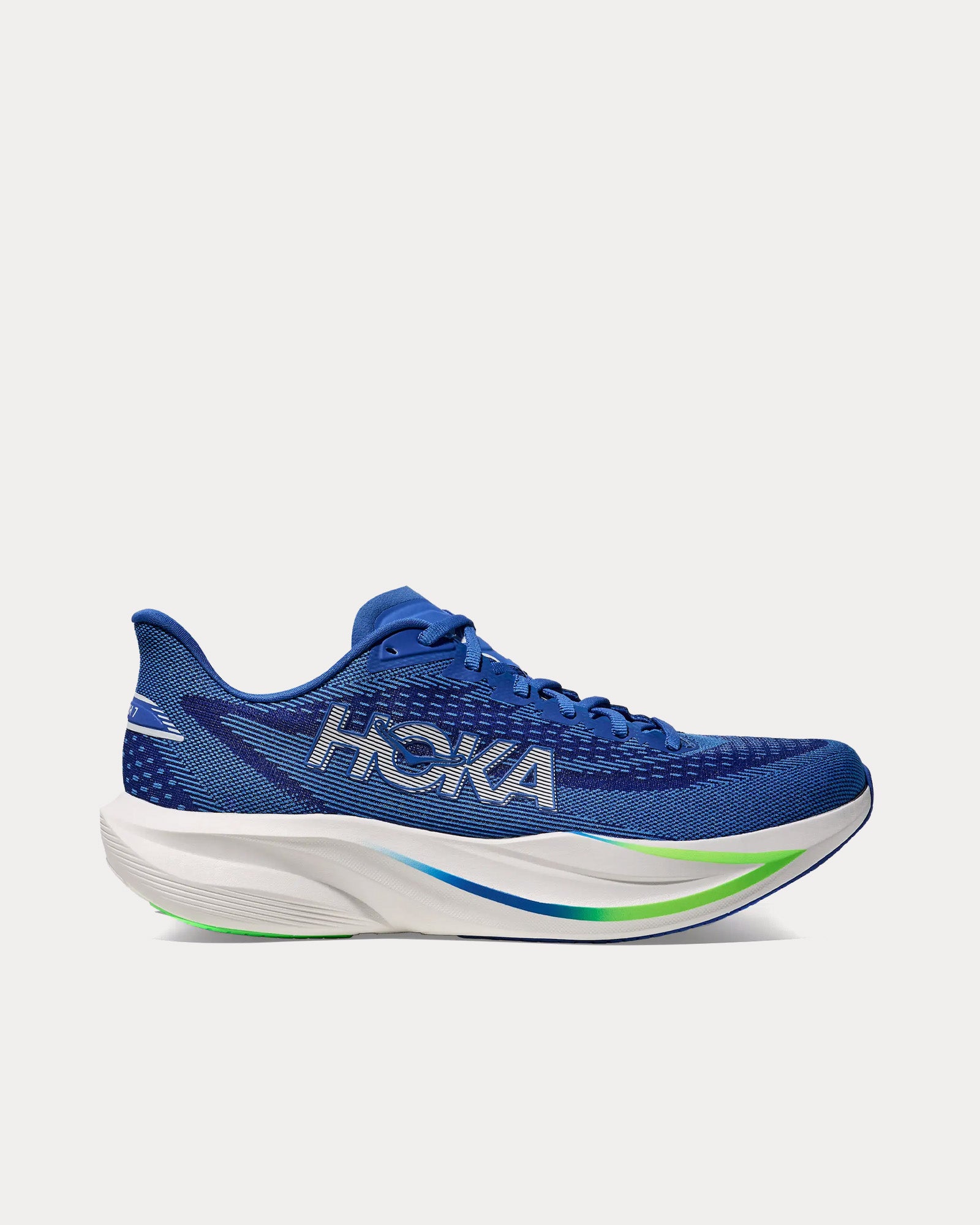 HOKA Men's Mach 7 Cobalt Blue / Neon Green Running Shoes