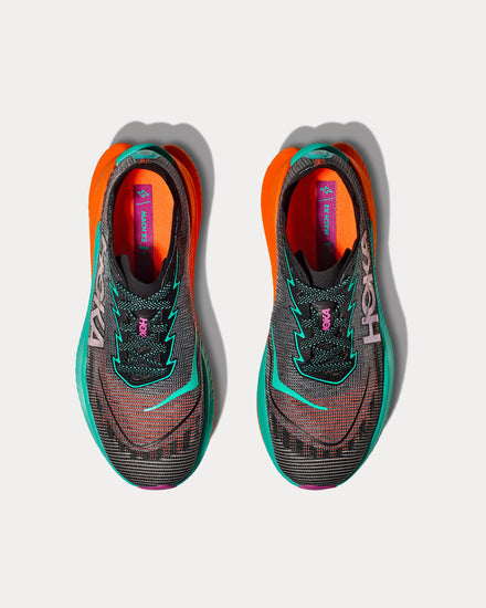 HOKA Mach X 2 Black / Electric Aqua Running Shoes - 2