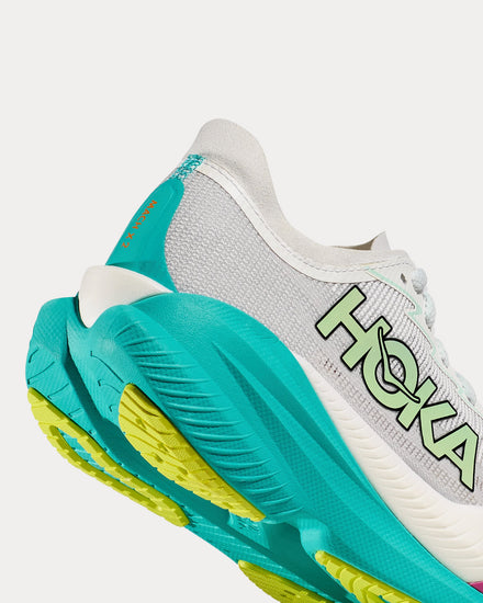 HOKA Mach X 2 Frost / Electric Aqua Running Shoes - 3
