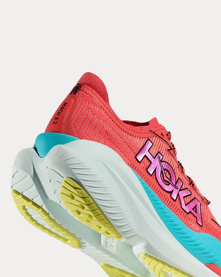 HOKA Mach X 2 Grapefruit / Electric Coral Running Shoes - 4