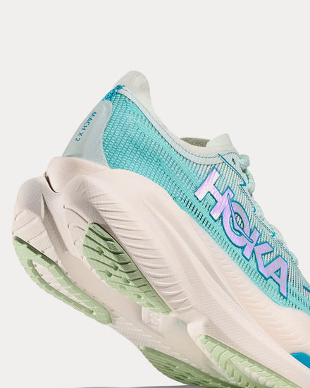 HOKA Mach X 2 Snow Melt / Blue Spark Running Shoes - 4