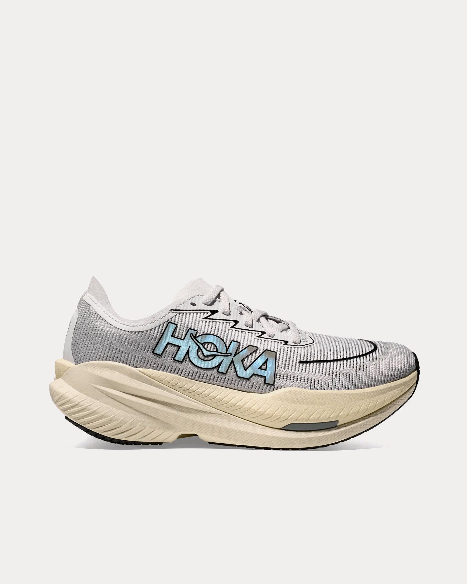 HOKA Unisex Mach X 2 White / Cosmic Grey Running Shoes