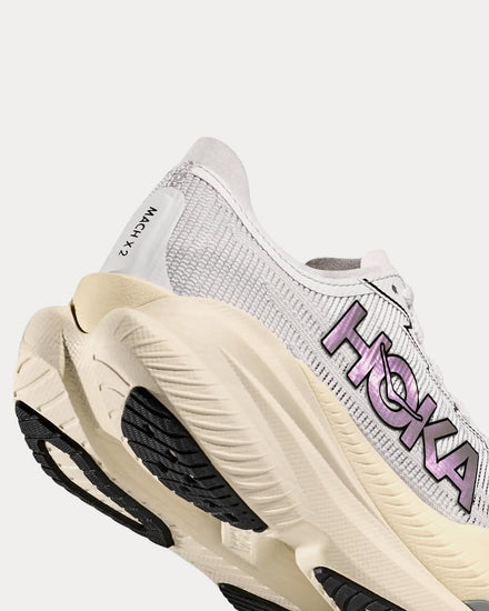 HOKA Mach X 2 White / Cosmic Grey Running Shoes - 5