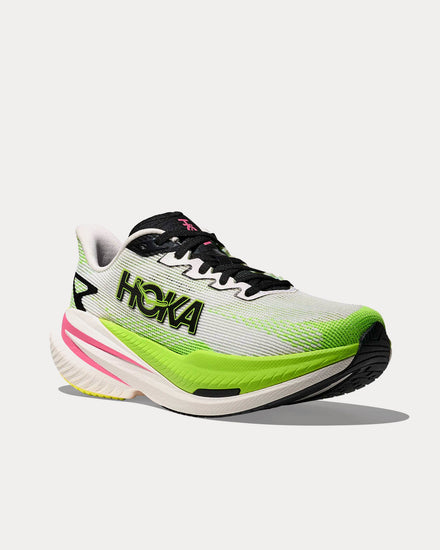 HOKA Mach X 3 White / Neon Lime Running Shoes - 3