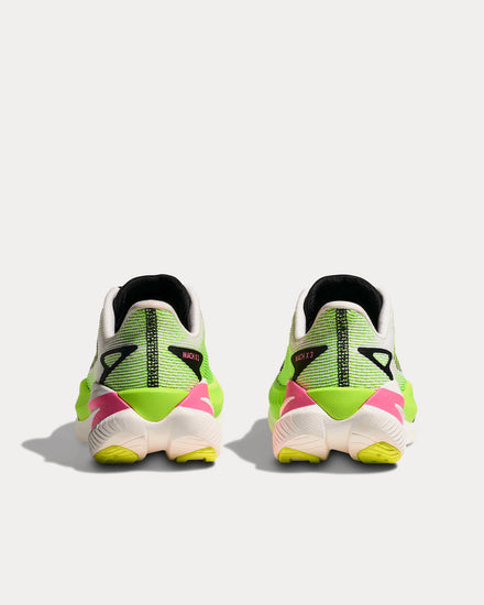 HOKA Mach X 3 White / Neon Lime Running Shoes - 4