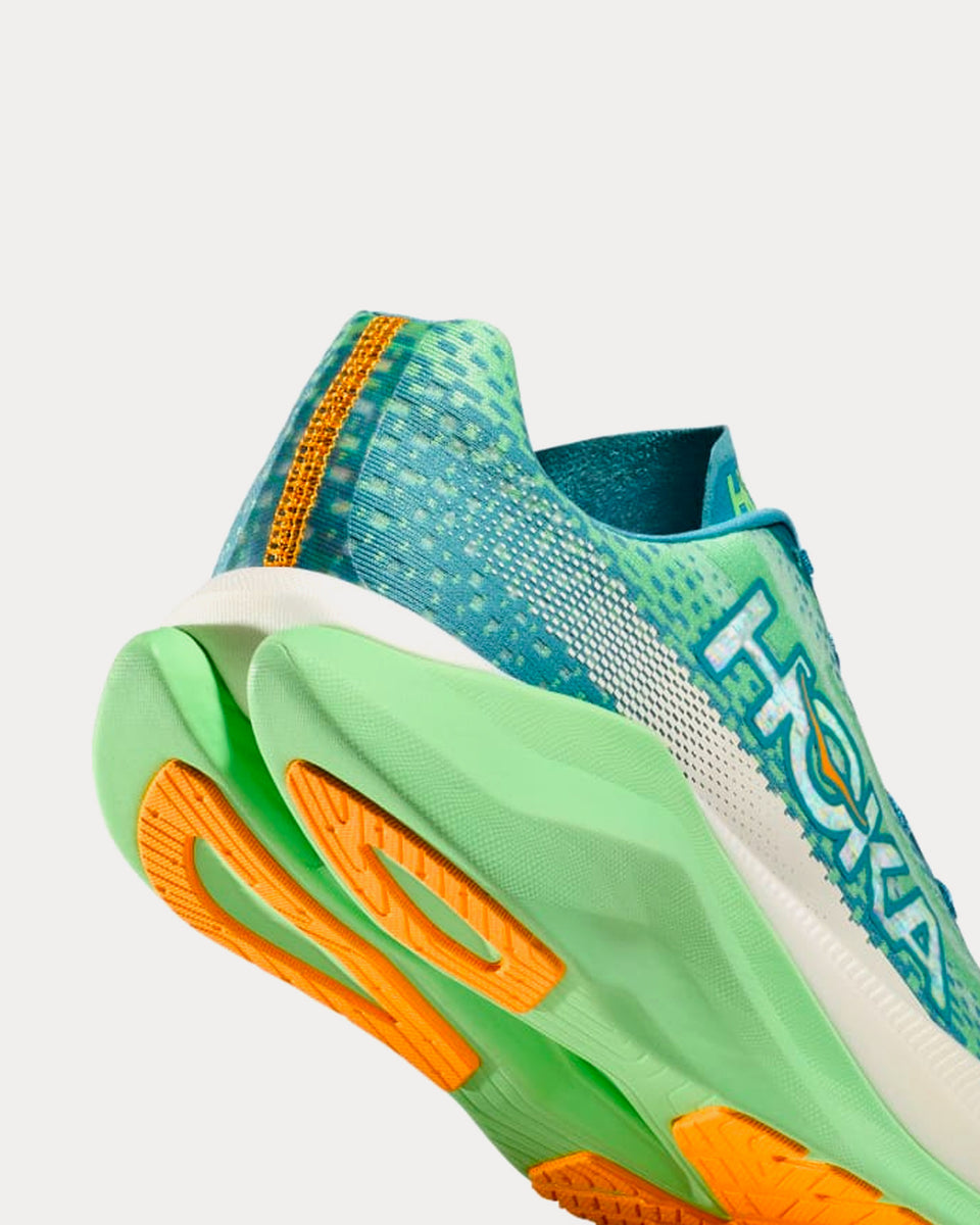 Hoka Mach X Ocean Mist / Lime Glow Running Shoes - Sneak in Peace