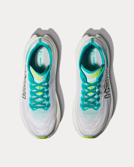 HOKA Mach X White / Blue Glass Running Shoes - 2
