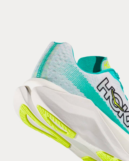 HOKA Mach X White / Blue Glass Running Shoes - 3
