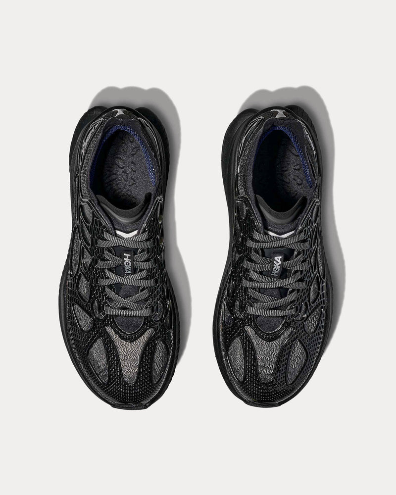 HOKA Mach X Caged Black / Midnight Blue Running Shoes - 2