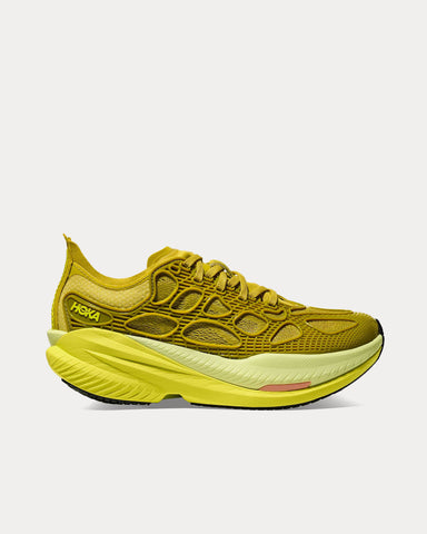 HOKA Mach X Caged Pea Green / Hoka Citrus Running Shoes