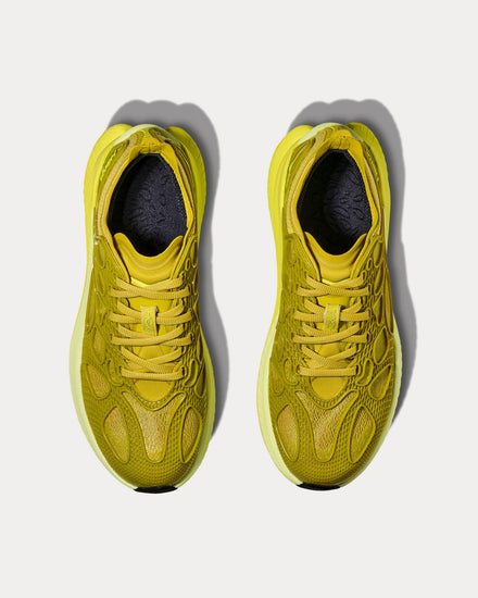 HOKA Mach X Caged Pea Green / Hoka Citrus Running Shoes - 2