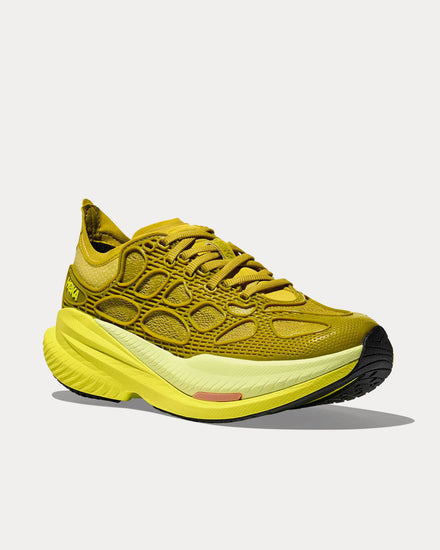 HOKA Mach X Caged Pea Green / Hoka Citrus Running Shoes - 3