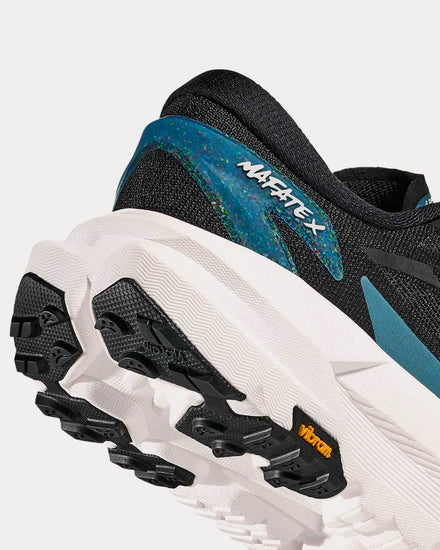 HOKA Mafate X Black / Skyward Blue Running Shoes - 5