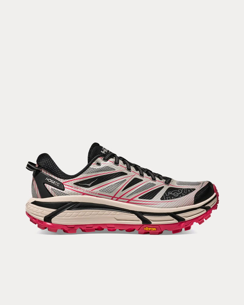 Hoka Mafate Speed 2 Galactic Grey / Ruby Red Running Shoes - 1