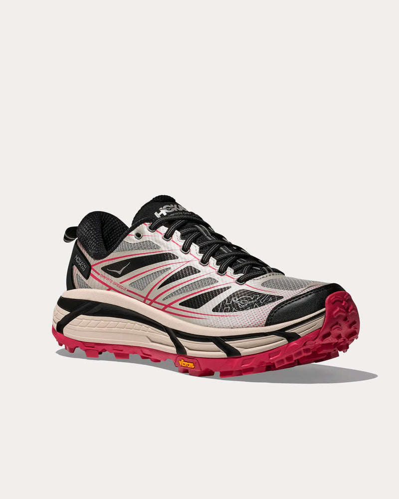 Hoka Mafate Speed 2 Galactic Grey / Ruby Red Running Shoes - 3