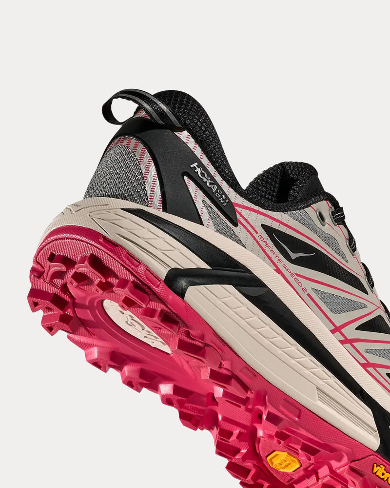 Hoka Mafate Speed 2 Galactic Grey / Ruby Red Running Shoes - 5