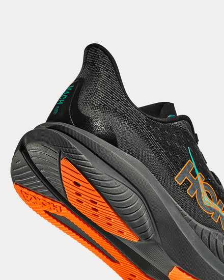 HOKA Mach 6 Black / Electric Tangerine Running Shoes - 3