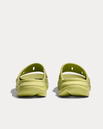 HOKA Ora Recovery Slide 3 Honeydew / Honeydew Slip Ons - 4