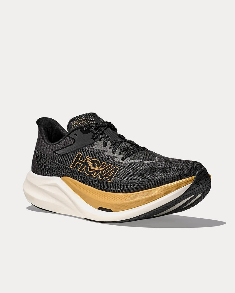 HOKA Rocket X 3 Black / Gold Running Shoes - 3