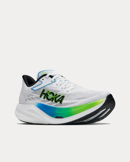 HOKA Rocket X 3 Frost / Electric Lime Running Shoes - 2