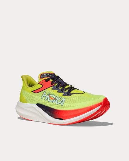 HOKA Rocket X 3 Neon Yuzu / Squid Ink Running Shoes - 3